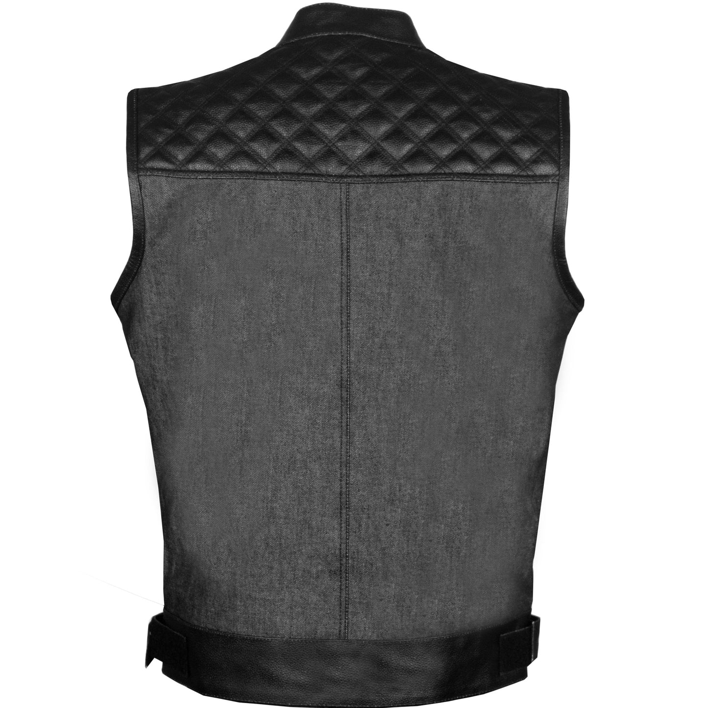 Men's ARMOR Leather SOA Anarchy Motorcycle Biker Club Concealed Carry Vest