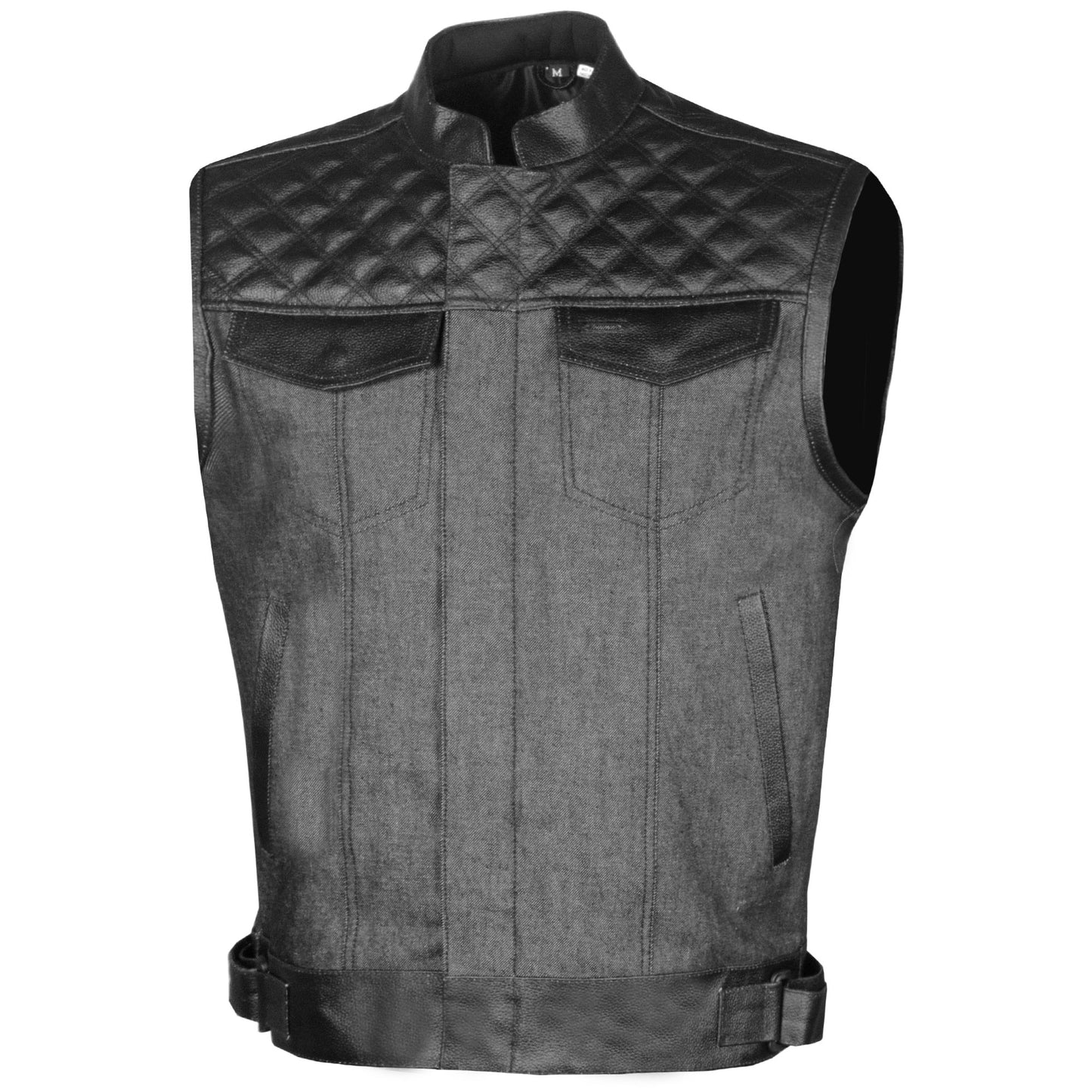 Men's ARMOR Leather SOA Anarchy Motorcycle Biker Club Concealed Carry Vest