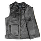 Men's Assault Motorcycle Leather Gun Pocket Biker Club Cruiser Armor Vest