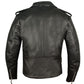 Men's ICONIC Motorcycle Premium Leather Classic Side Lace Biker Jacket