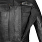 Men's Commuter Premium Natural Buffalo Armor Motorcycle Leather Biker Jacket