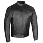 Men's Raider Premium Natural Buffalo Leather Motorcycle Armor Biker Jacket
