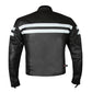 New AXE Men's Leather Jacket Motorcycle Armor biker safety