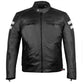 New AXE Men's Leather Jacket Motorcycle Armor biker safety