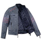 Men's Brotherhood Classic Leather Motorcycle Distressed Armor Biker Jacket