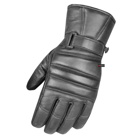 Premium Men's Dress Warm Winter Thinsulate Genuine Leather Motorcycle Gloves