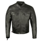 Men's Throttle Motorcycle Ventilated Street Cruiser Armor Biker Black Jacket