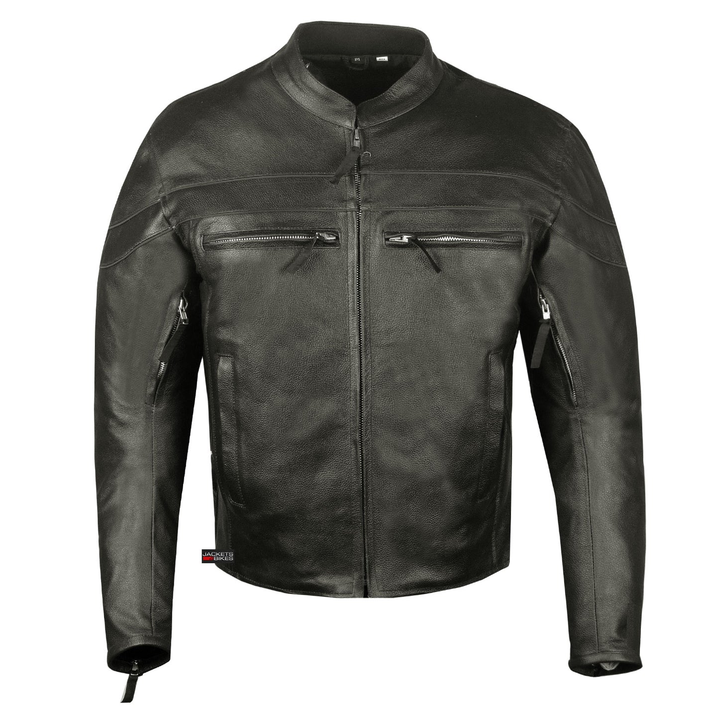 Men's Throttle Motorcycle Ventilated Street Cruiser Armor Biker Black Jacket